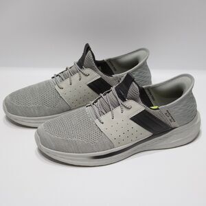 Skechers Slip-ins Slade Ocon Handsfree Sneakers Gray Men Size 12 Very Light Wear